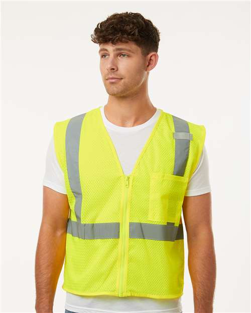 Unisex Single Pocket Zipper Mesh Vest - 1089-1090
