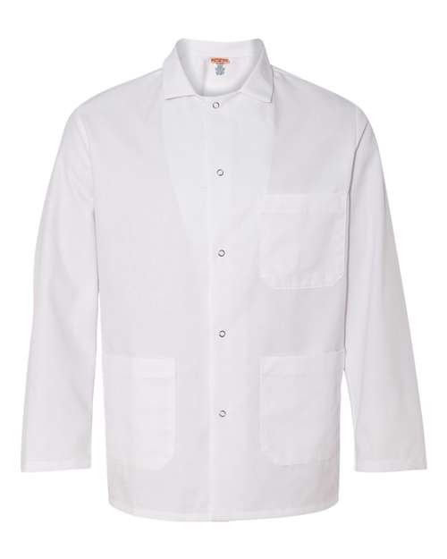 Gripper Front Short Butcher Coat - 0406